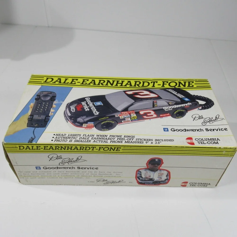NASCAR Dale Earnhardt Fone Goodwrench Tel-Com Phone Model DALE-3 New Open Box‎